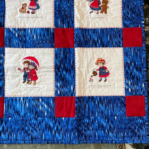 Handmade Quilt Little Boy & Girl Baby Crib Nursery Play Mat Activity Blanket - Picture 4 of 15